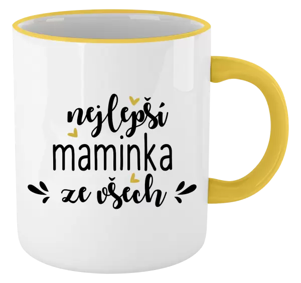 Hrnek nejlepší maminka ze všech - srdíčka