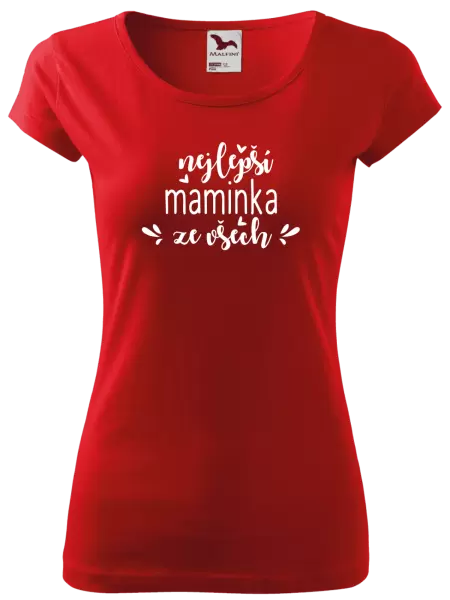 Dámské tričko nejlepší maminka ze všech - srdíčka