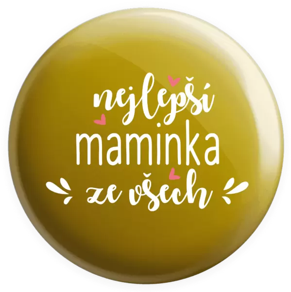 Placka nejlepší maminka ze všech - srdíčka