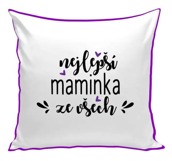 Polštář nejlepší maminka ze všech - srdíčka