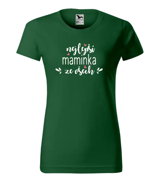 Dámské tričko nejlepší maminka ze všech - srdíčka