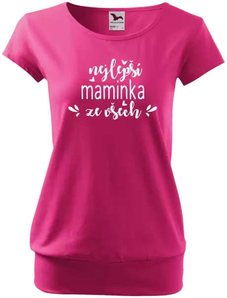 Dámské tričko nejlepší maminka ze všech - srdíčka