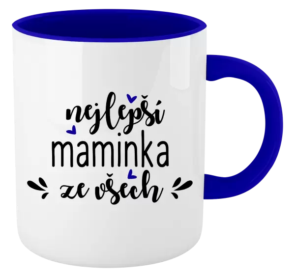 Hrnek nejlepší maminka ze všech - srdíčka