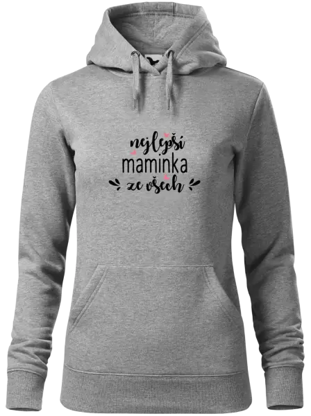Dámská mikina nejlepší maminka ze všech - srdíčka