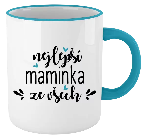 Hrnek nejlepší maminka ze všech - srdíčka