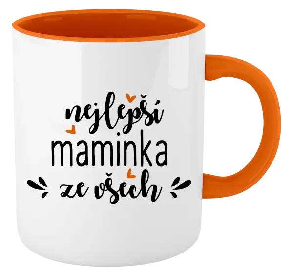 Hrnek nejlepší maminka ze všech - srdíčka