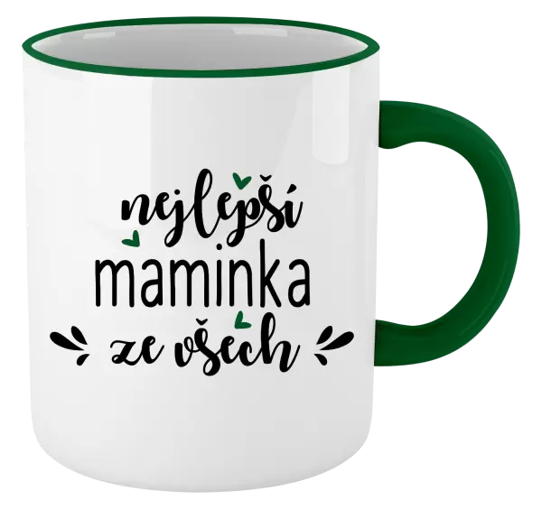 Hrnek nejlepší maminka ze všech - srdíčka