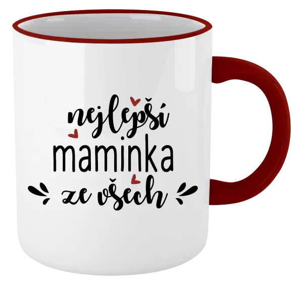 Hrnek nejlepší maminka ze všech - srdíčka