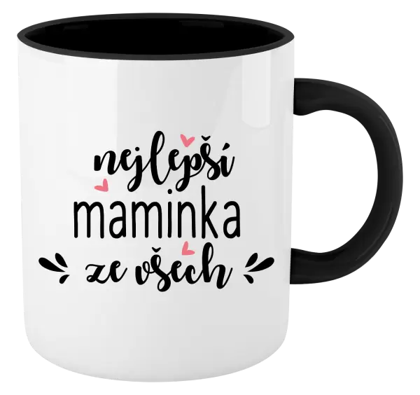 Hrnek nejlepší maminka ze všech - srdíčka