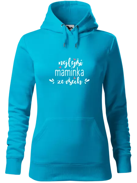 Dámská mikina nejlepší maminka ze všech - srdíčka