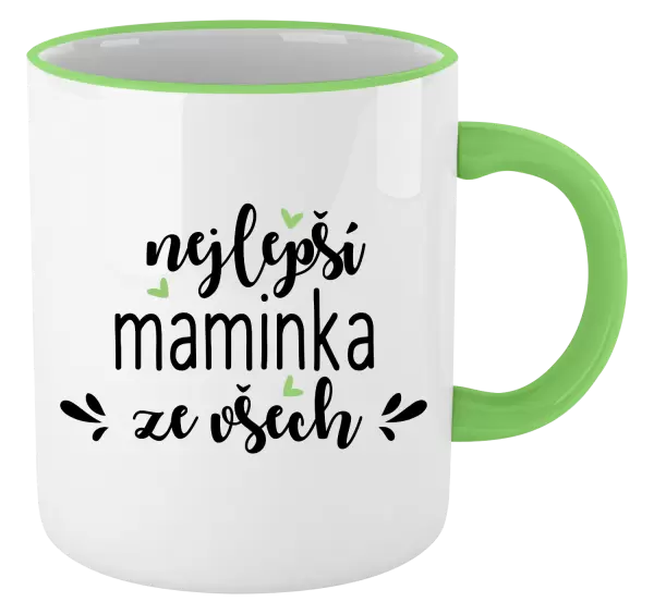 Hrnek nejlepší maminka ze všech - srdíčka