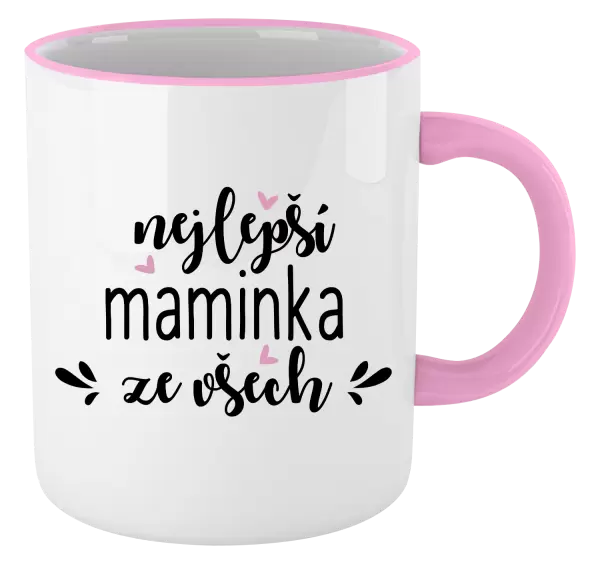 Hrnek nejlepší maminka ze všech - srdíčka