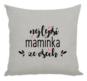 Polštář nejlepší maminka ze všech - srdíčka