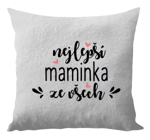 Polštář nejlepší maminka ze všech - srdíčka