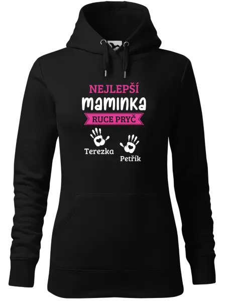Dámská mikina Nejlepší maminka, ruce pryč - 2 děti
