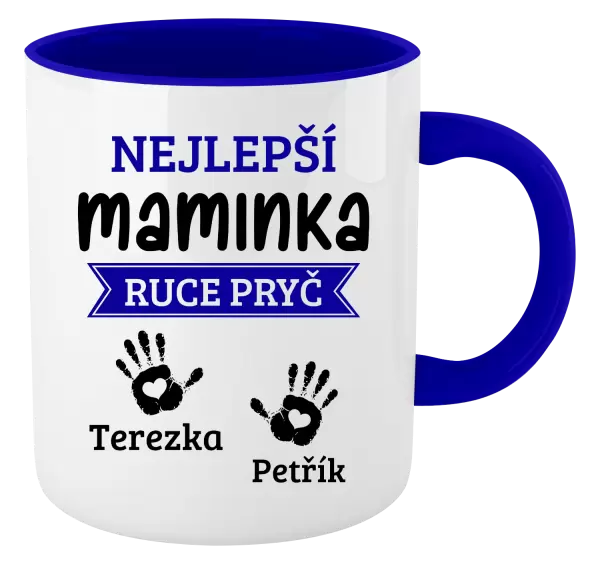Hrnek Nejlepší maminka, ruce pryč - 2 děti