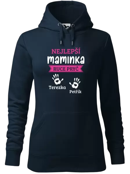 Dámská mikina Nejlepší maminka, ruce pryč - 2 děti