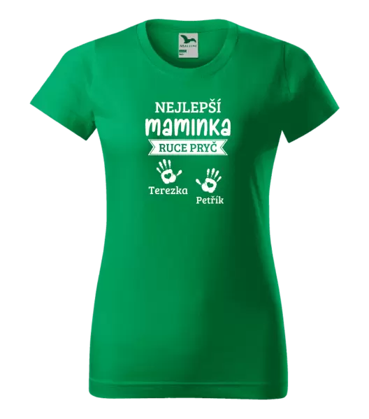Dámské tričko Nejlepší maminka, ruce pryč - 2 děti