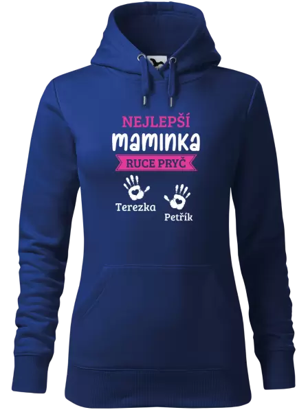 Dámská mikina Nejlepší maminka, ruce pryč - 2 děti