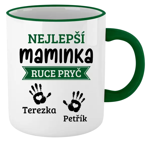 Hrnek Nejlepší maminka, ruce pryč - 2 děti