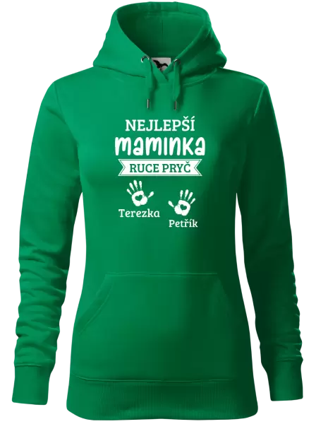 Dámská mikina Nejlepší maminka, ruce pryč - 2 děti