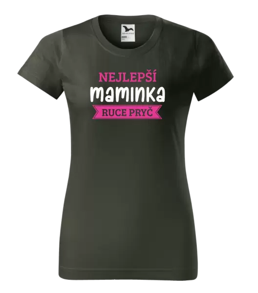 Dámské tričko Nejlepší maminka, ruce pryč