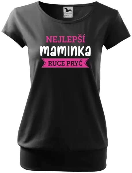 Dámské tričko Nejlepší maminka, ruce pryč
