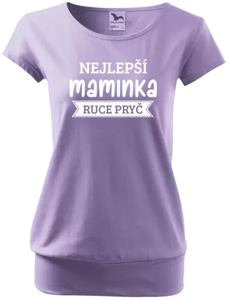 Dámské tričko Nejlepší maminka, ruce pryč