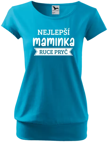 Dámské tričko Nejlepší maminka, ruce pryč