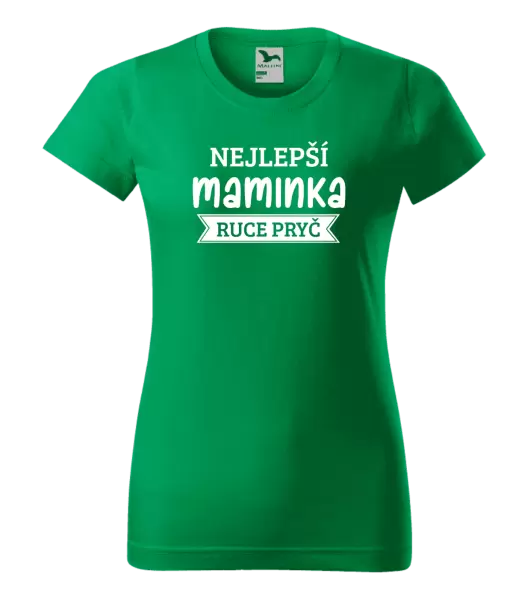 Dámské tričko Nejlepší maminka, ruce pryč