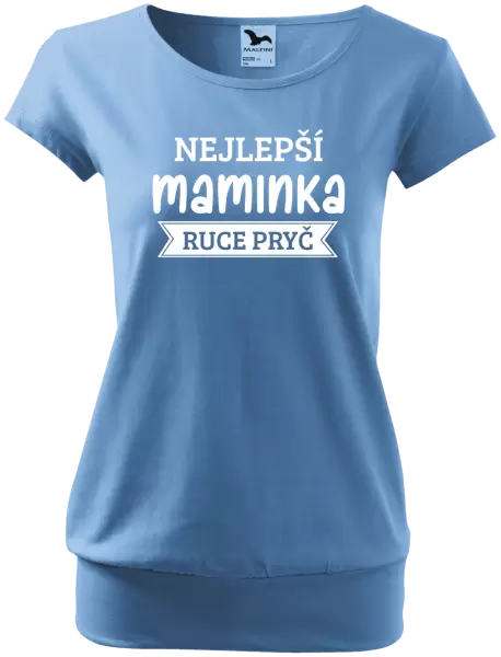 Dámské tričko Nejlepší maminka, ruce pryč