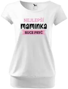 Dámské tričko Nejlepší maminka, ruce pryč