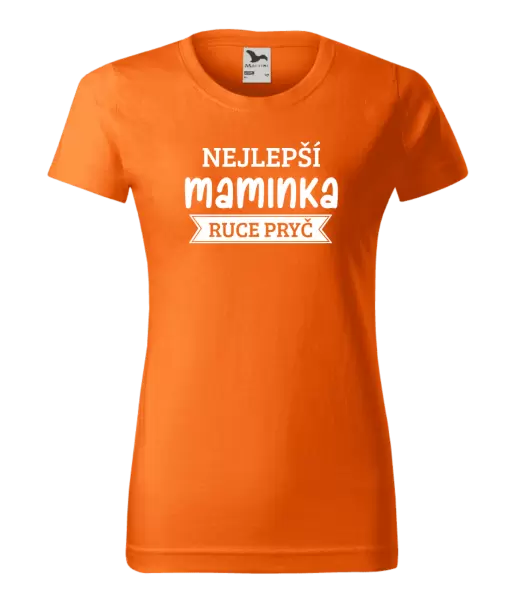 Dámské tričko Nejlepší maminka, ruce pryč
