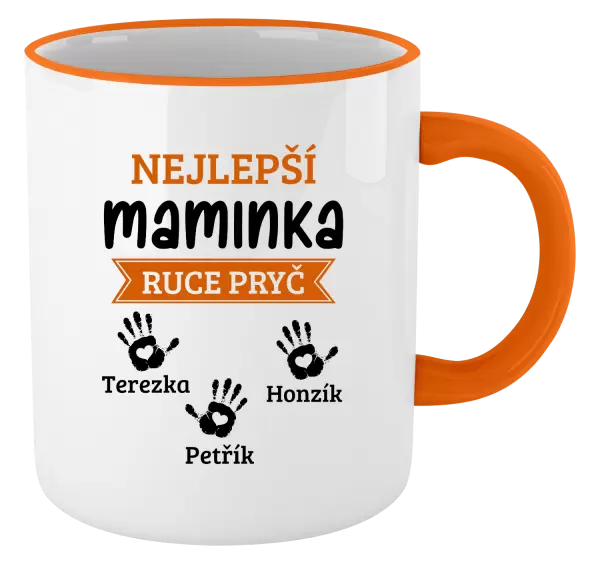 Hrnek Nejlepší maminka, ruce pryč - 3 děti