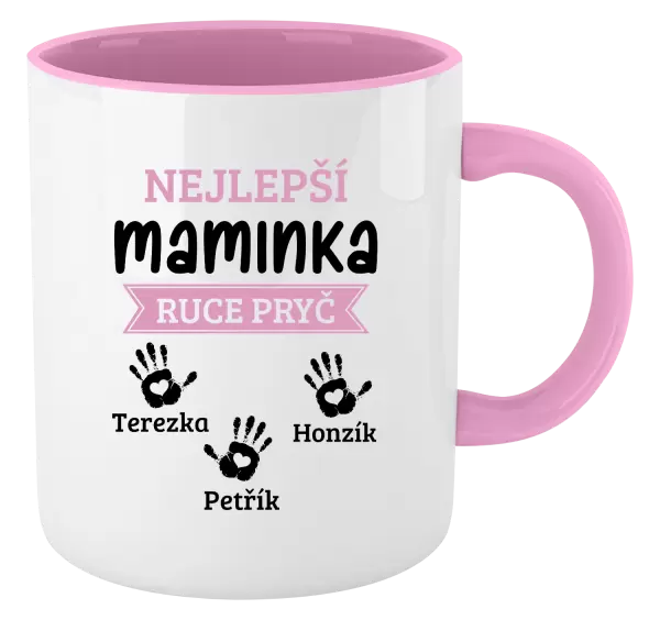 Hrnek Nejlepší maminka, ruce pryč - 3 děti