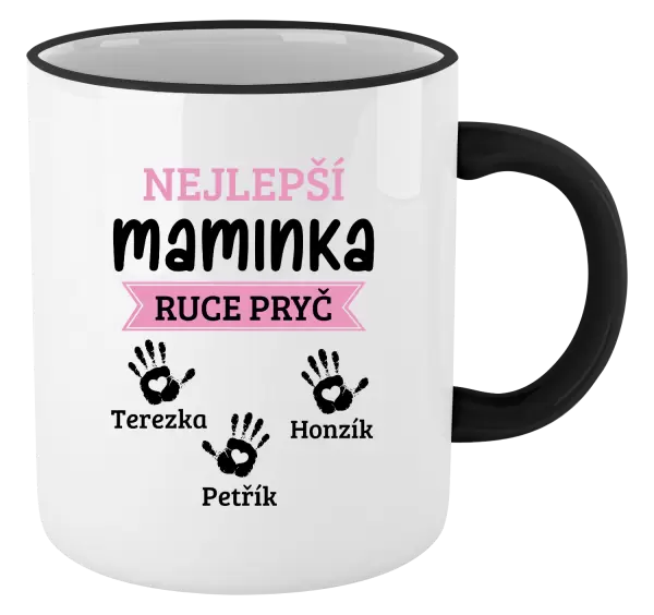 Hrnek Nejlepší maminka, ruce pryč - 3 děti