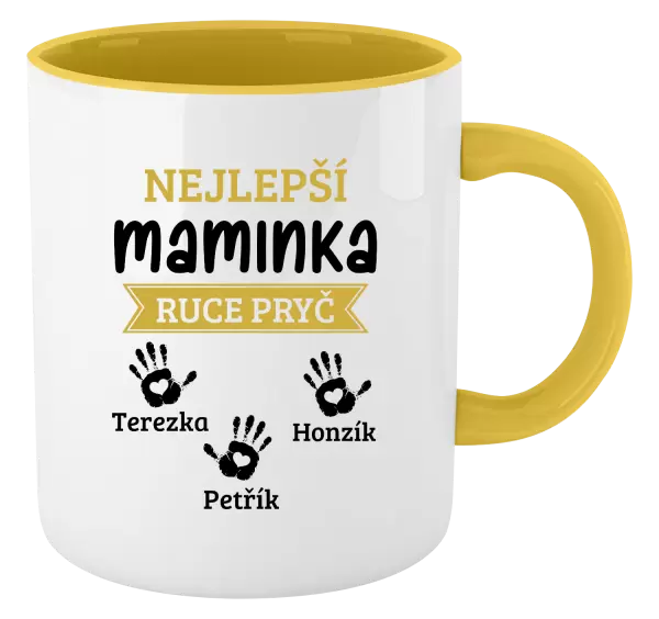 Hrnek Nejlepší maminka, ruce pryč - 3 děti