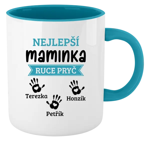 Hrnek Nejlepší maminka, ruce pryč - 3 děti