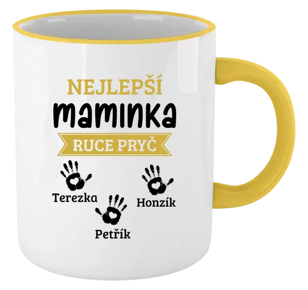 Hrnek Nejlepší maminka, ruce pryč - 3 děti