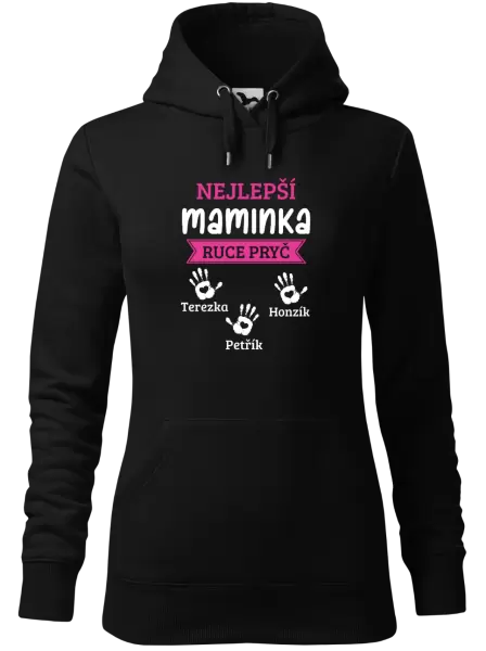 Dámská mikina Nejlepší maminka, ruce pryč - 3 děti