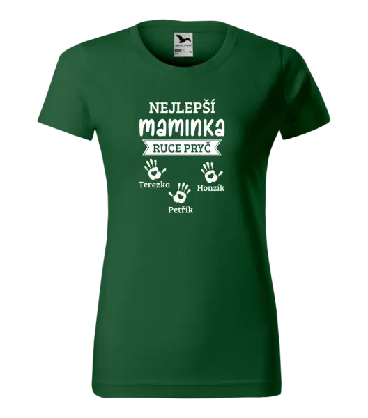 Dámské tričko Nejlepší maminka, ruce pryč - 3 děti