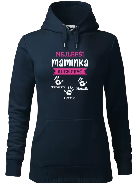 Dámská mikina Nejlepší maminka, ruce pryč - 3 děti