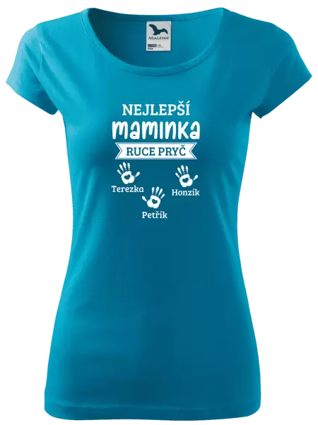 Dámské tričko Nejlepší maminka, ruce pryč - 3 děti