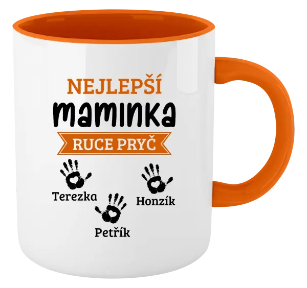 Hrnek Nejlepší maminka, ruce pryč - 3 děti