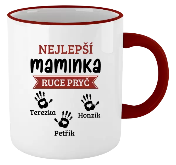 Hrnek Nejlepší maminka, ruce pryč - 3 děti