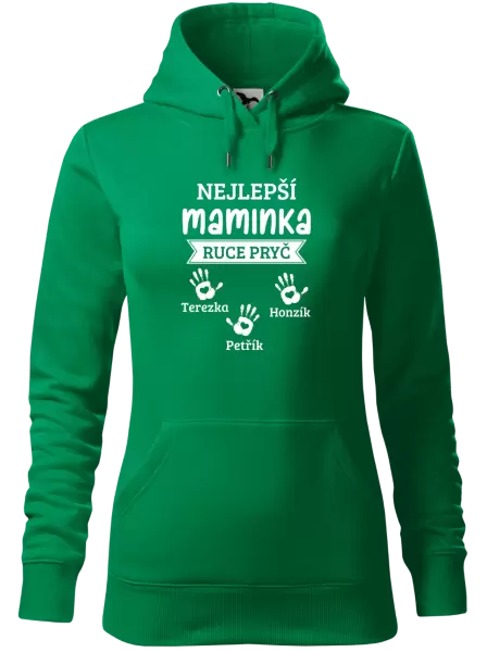 Dámská mikina Nejlepší maminka, ruce pryč - 3 děti