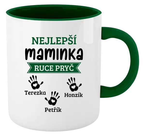 Hrnek Nejlepší maminka, ruce pryč - 3 děti
