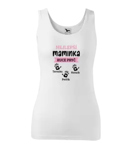 Dámské tílko Nejlepší maminka, ruce pryč - 3 děti