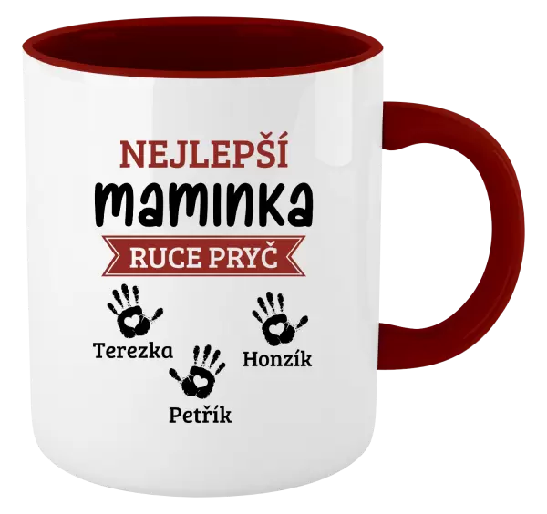 Hrnek Nejlepší maminka, ruce pryč - 3 děti
