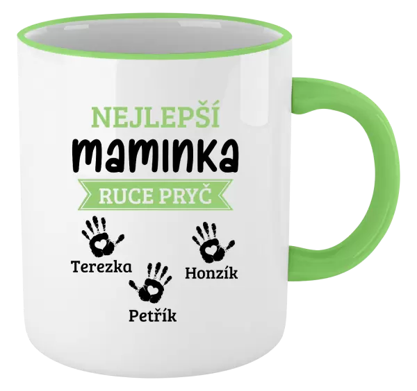 Hrnek Nejlepší maminka, ruce pryč - 3 děti